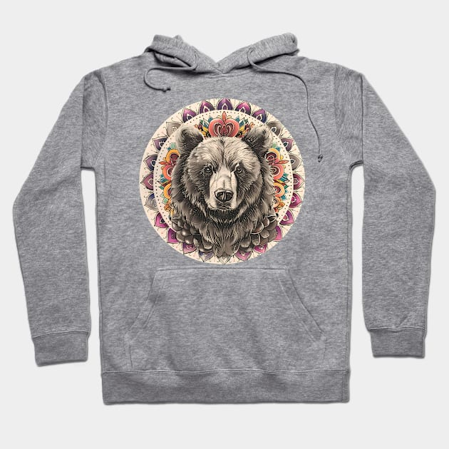 Mandala - Bear Hoodie by aleibanez